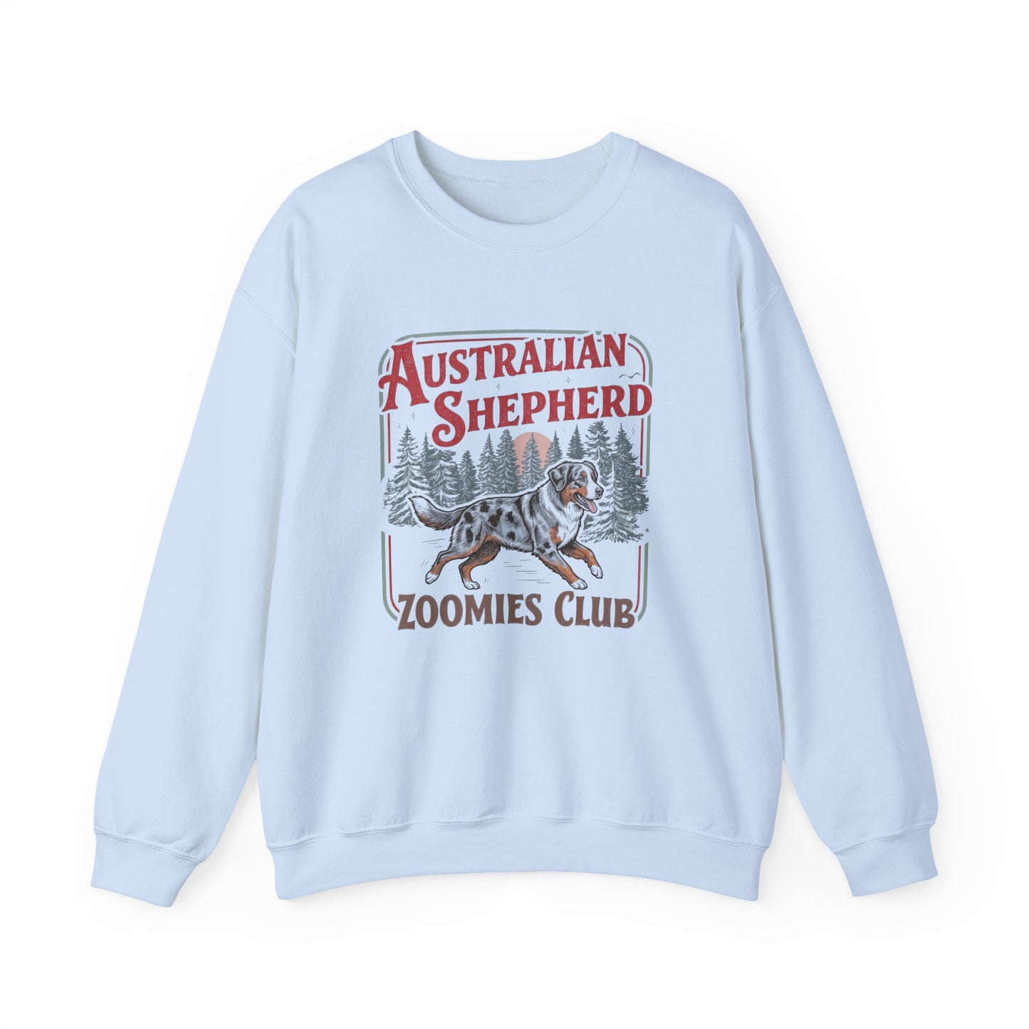 Australian Shepherd Zoomies Club Crewneck Sweatshirt