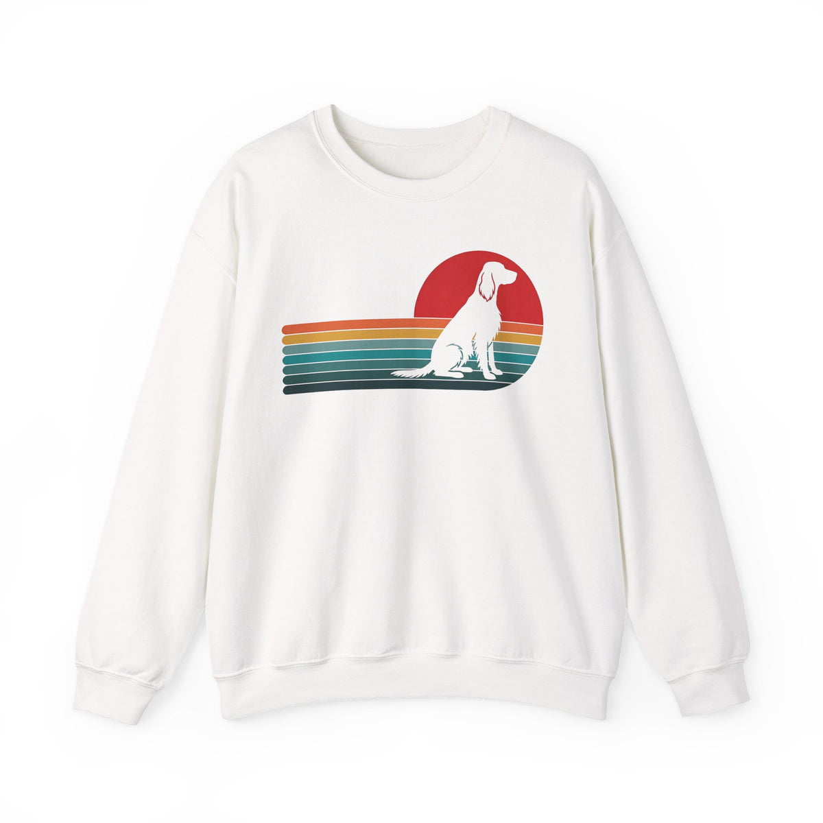 Irish Setter Retro Sunset Crewneck Sweatshirt