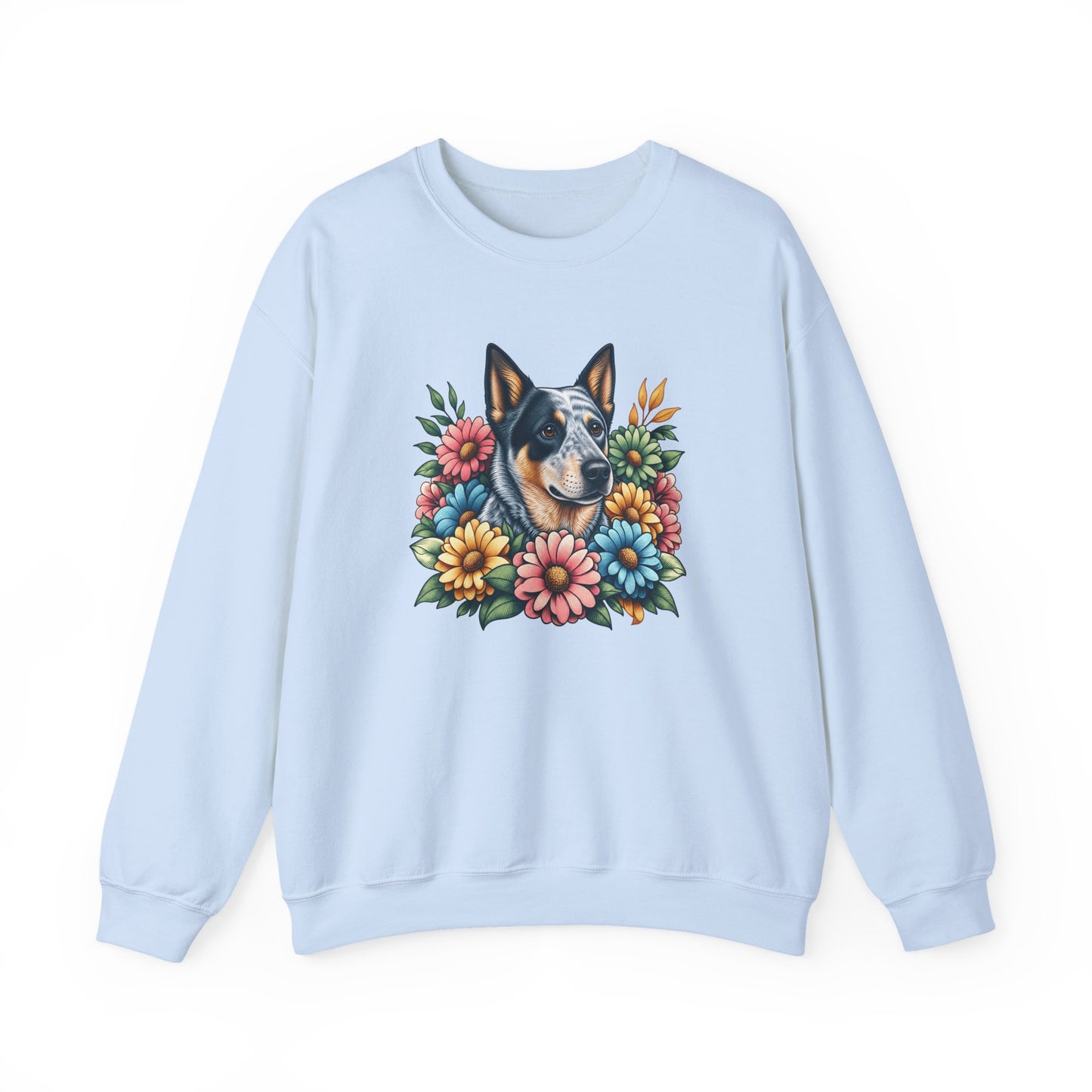 Blue Heeler Floral Crewneck Sweatshirt