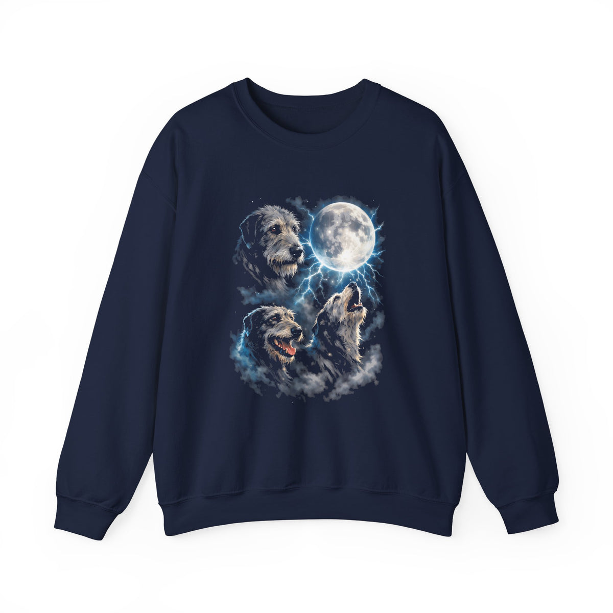 Irish Wolfhound Moon Crewneck Sweatshirt