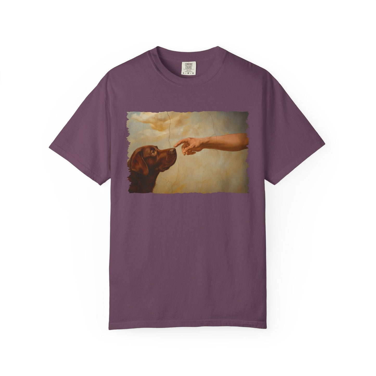 God Creates Chocolate Lab Premium Tee
