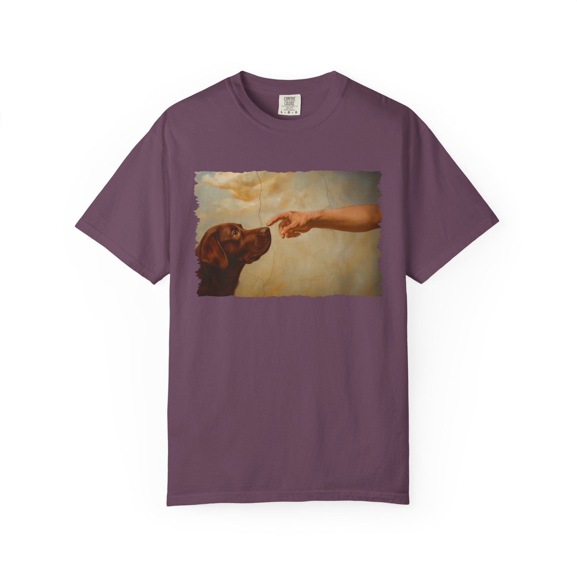 God Creates Chocolate Lab Premium Tee