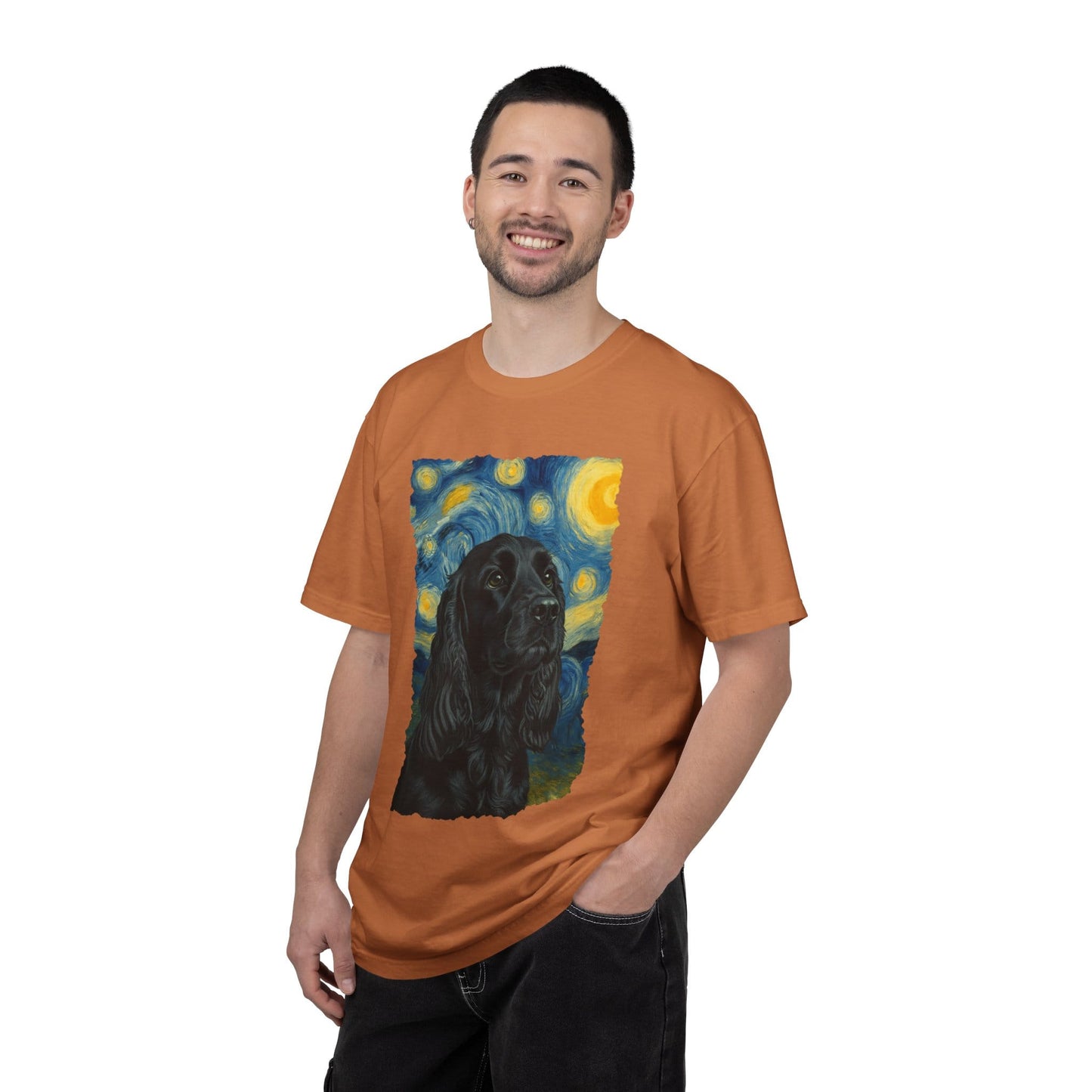 Black Cocker Spaniel van Gogh Premium Tee