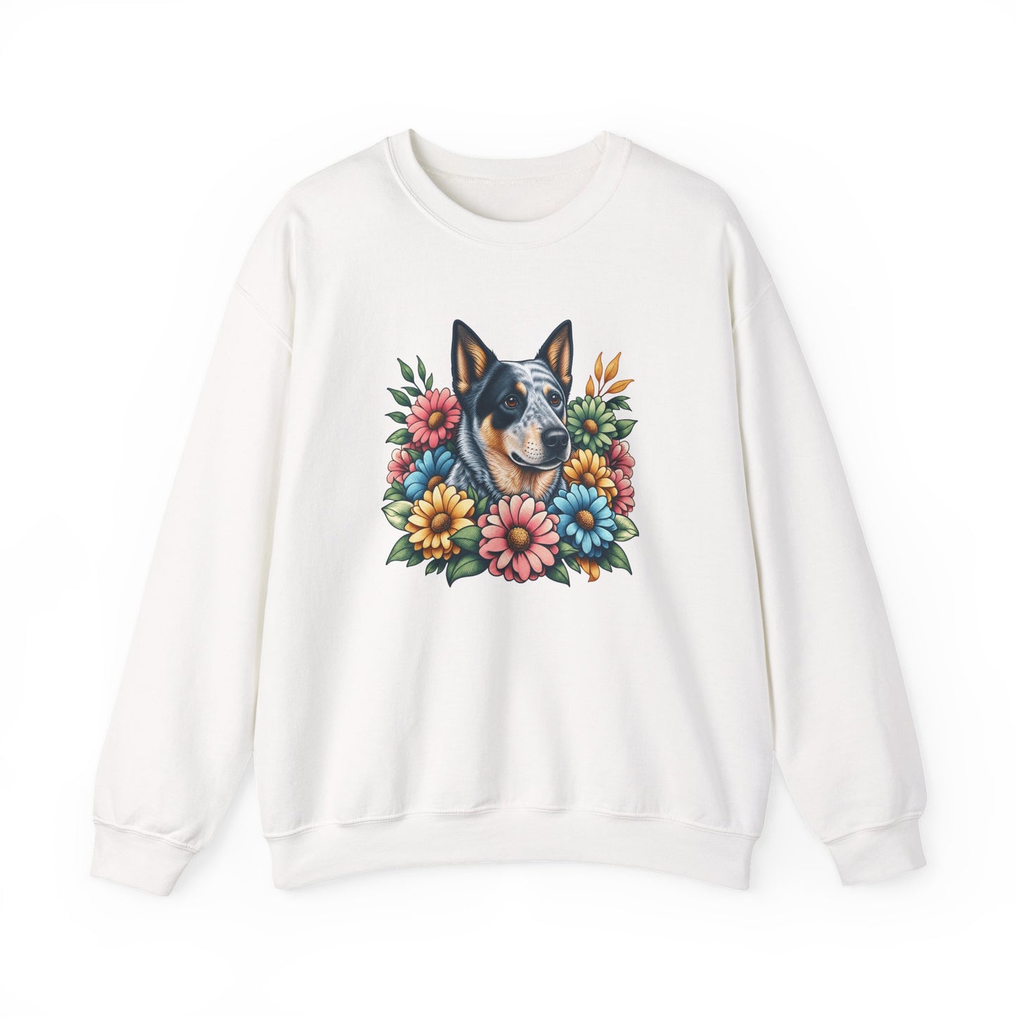 Blue Heeler Floral Crewneck Sweatshirt