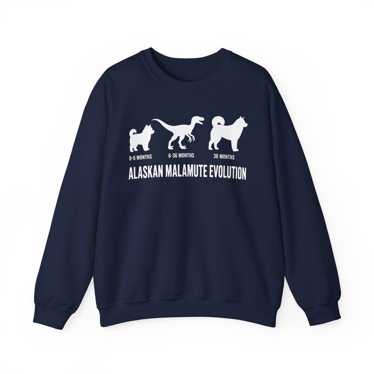 Alaskan Malamute Evolution Crewneck Sweatshirt