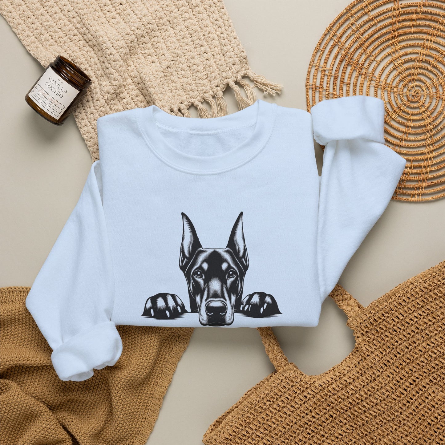 Doberman My Therapist Crewneck Sweatshirt