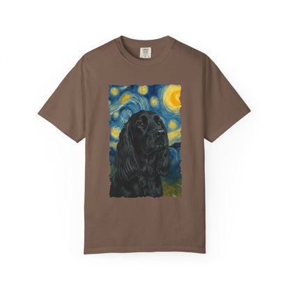 Black Cocker Spaniel van Gogh Premium Tee