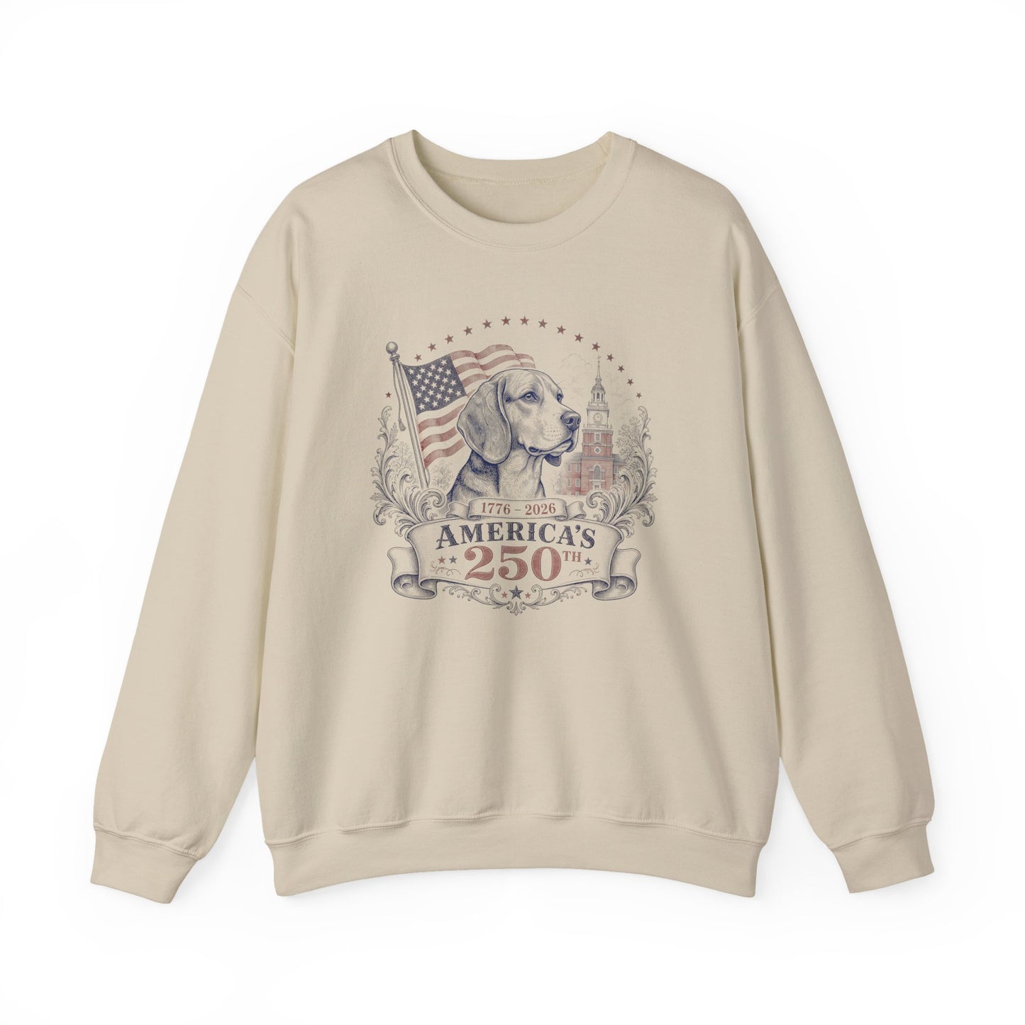 250 Years USA Beagle Crewneck Sweatshirt