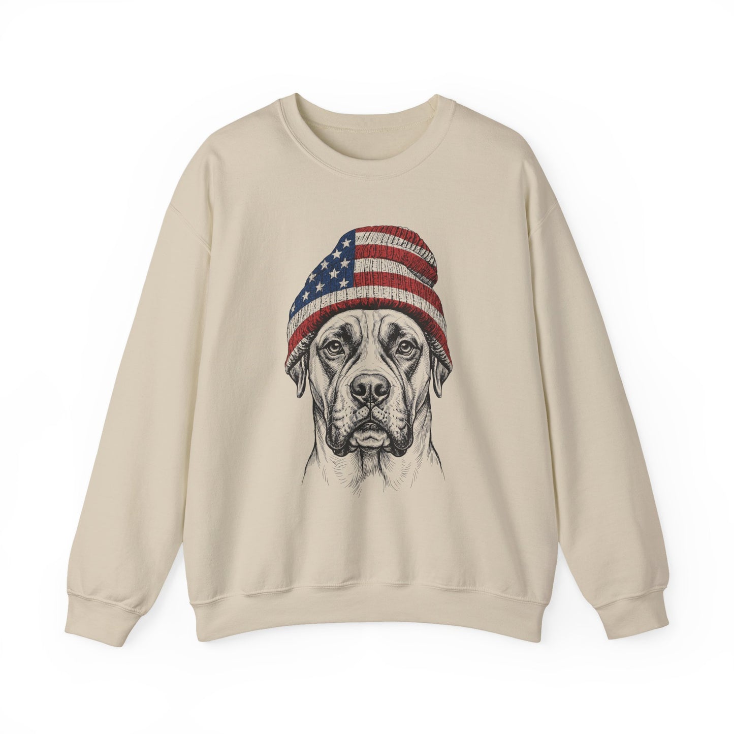 Boxer Beanie USA Crewneck Sweatshirt
