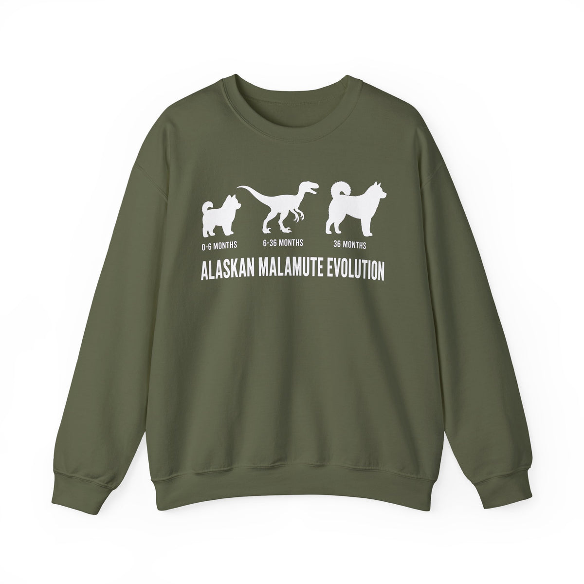 Alaskan Malamute Evolution Crewneck Sweatshirt