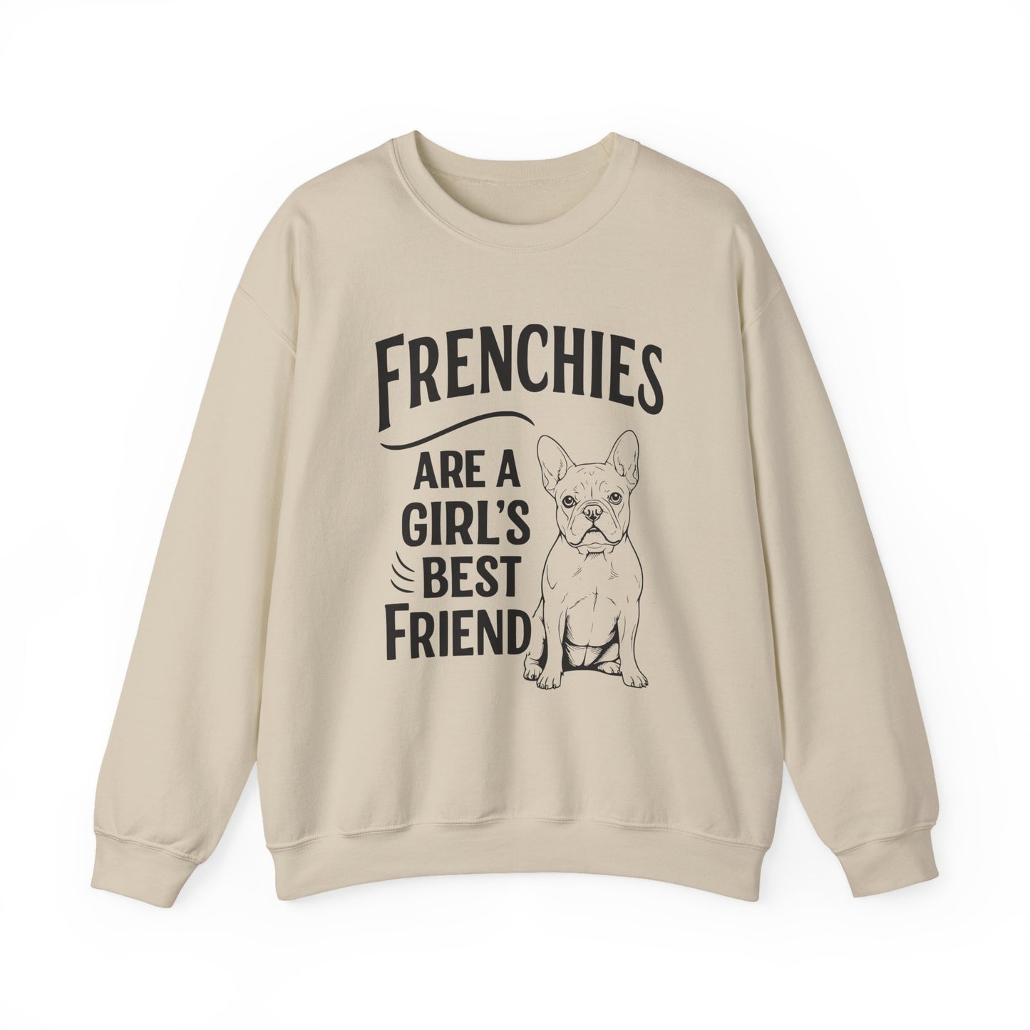 Frenchies & Girls Crewneck Sweatshirt Sand