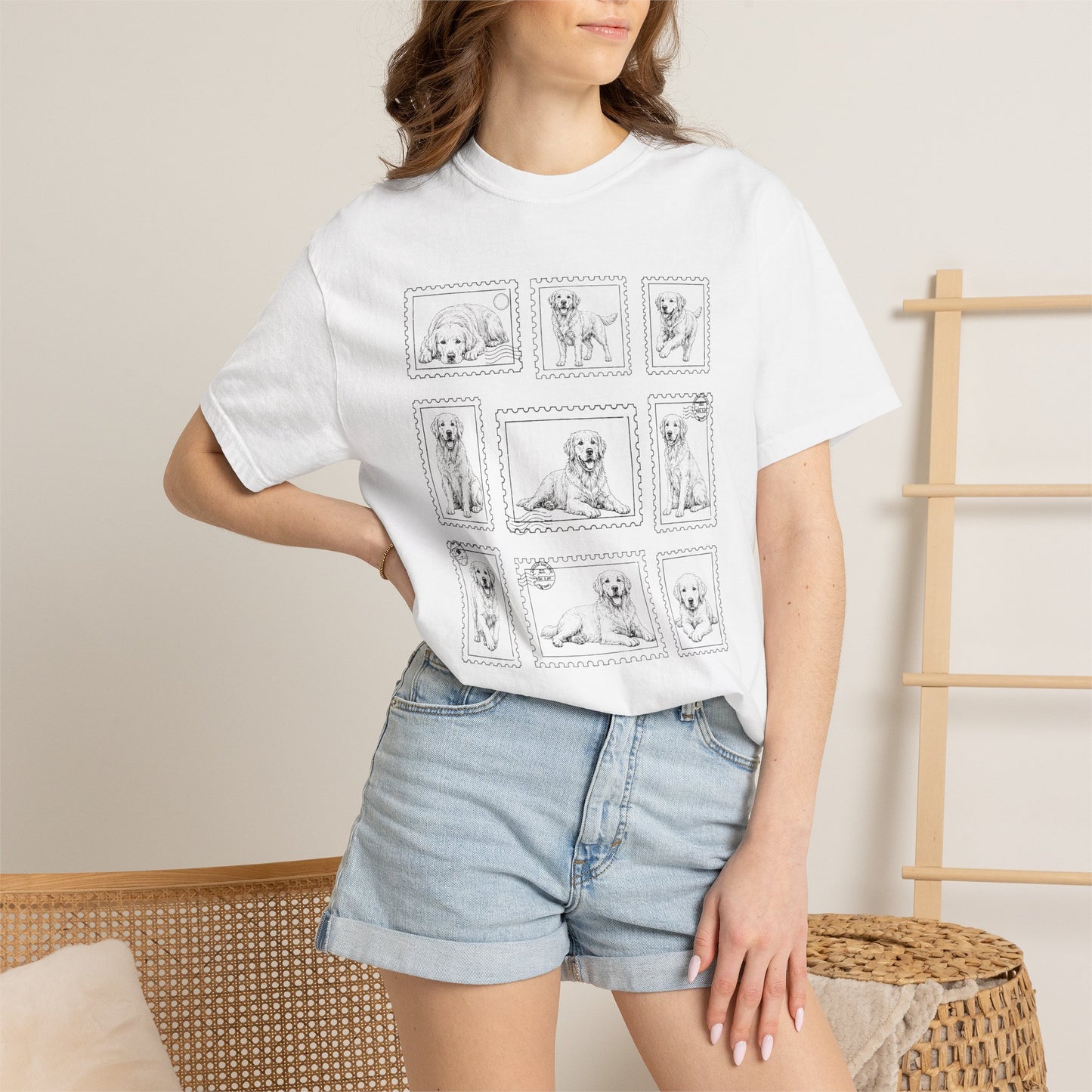 Golden Retriever Stamps Premium Tee