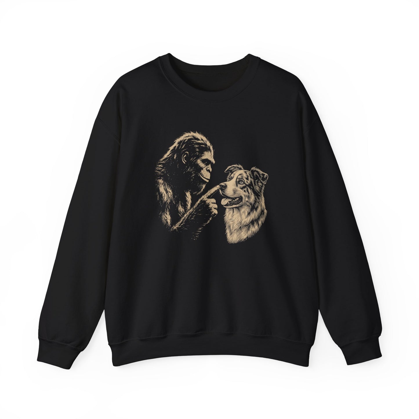 Bigfoot Boops Australian Shepherd Crewneck Sweatshirt