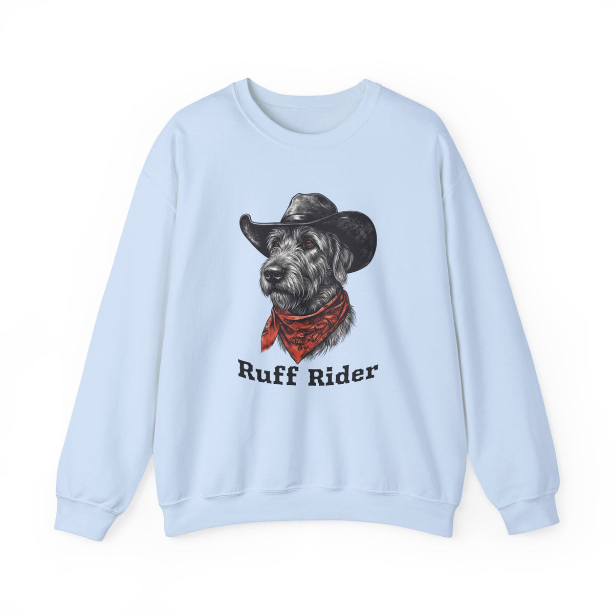 Irish Wolfhound Ruff Rider Crewneck Sweatshirt