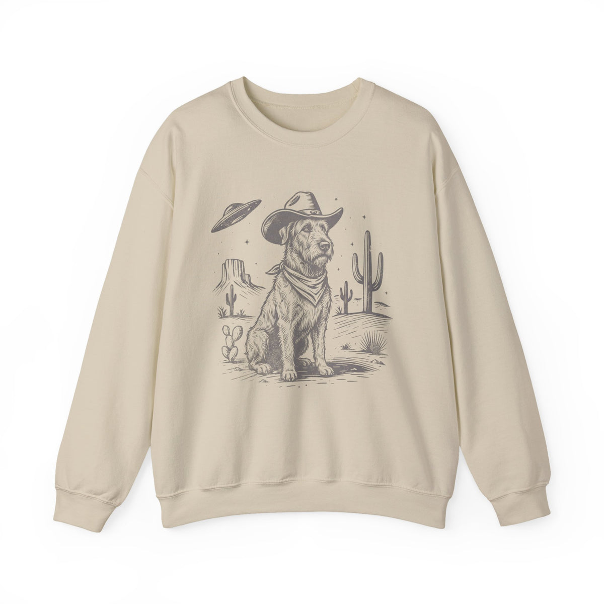 Irish Wolfhound Cowboy Crewneck Sweatshirt