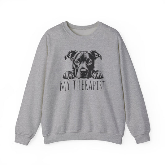Pitbull My Therapist Crewneck Sweatshirt