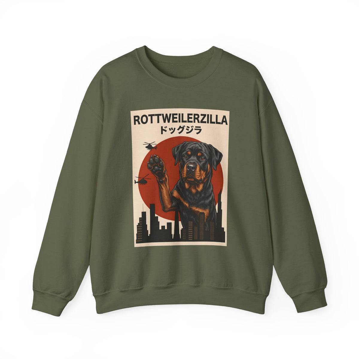 Rottweilerzilla Crewneck Sweatshirt