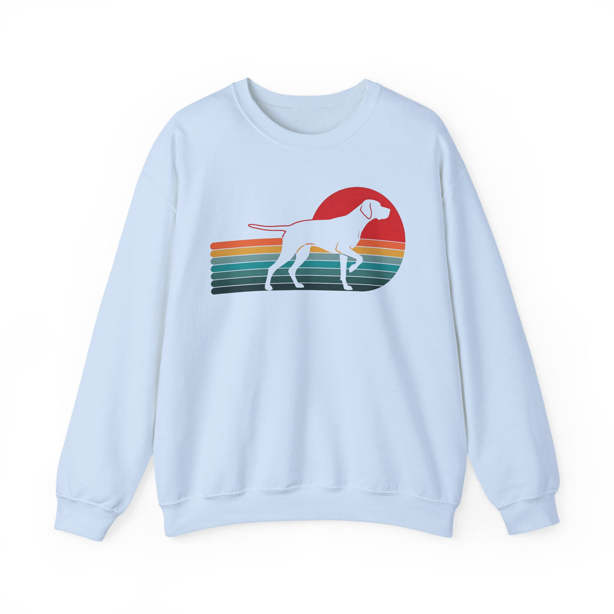 English Pointer Retro Sunset Crewneck Sweatshirt