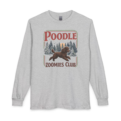 Standard Poodle Zoomies Club Chocolate Long Sleeve