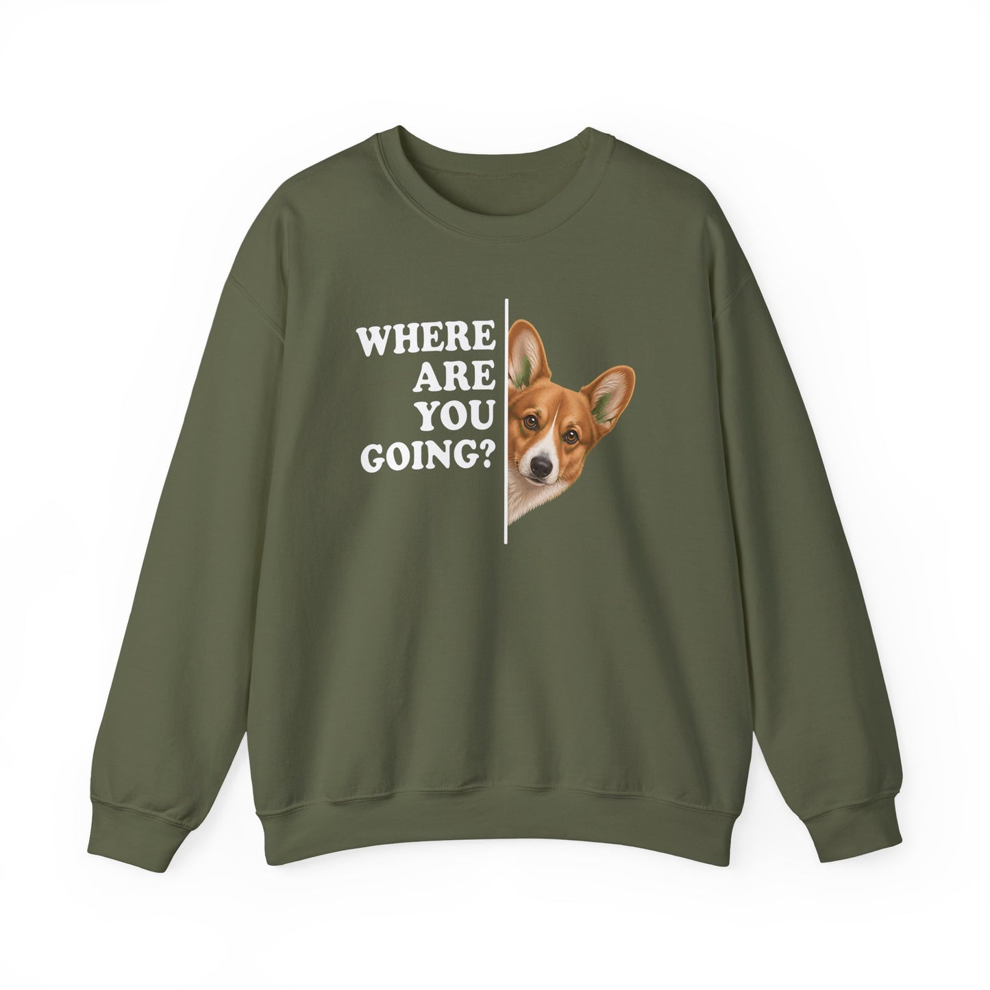 Cardigan Welsh Corgi Red Where Are You Going Crewneck Sweatshirt