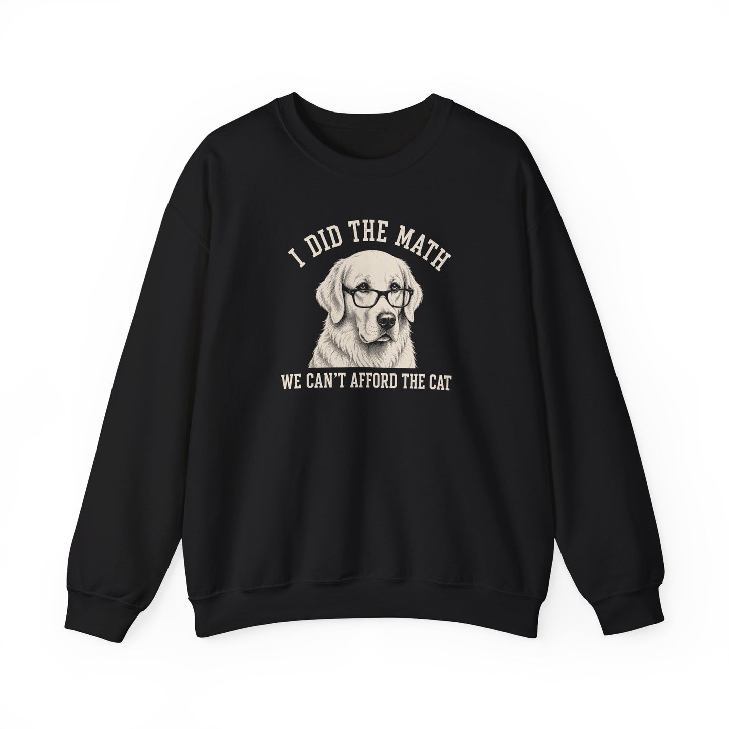 Golden Retriever Ban the Cat Crewneck Sweatshirt Black