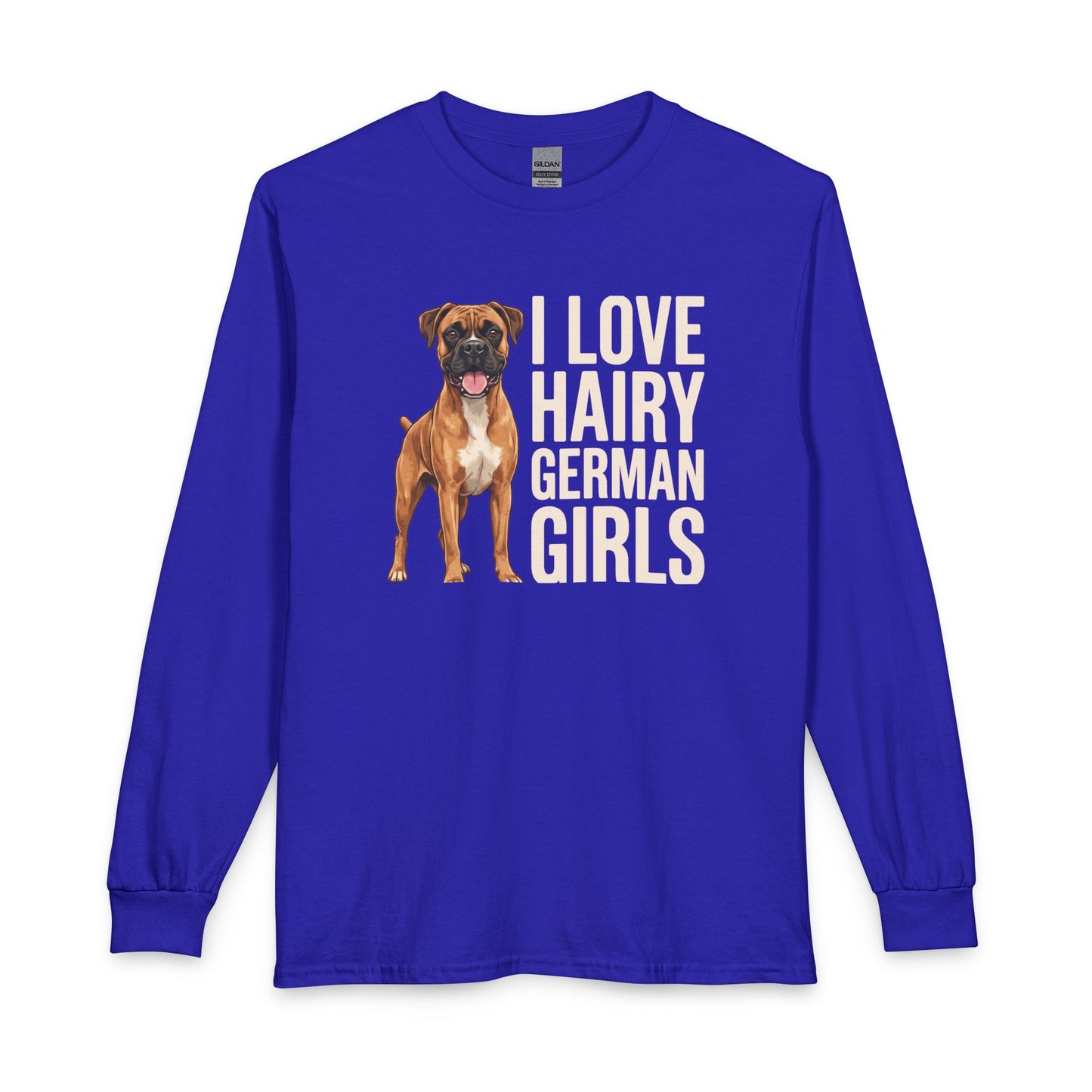 Fawn Boxer Hairy German Girl Long Sleeve