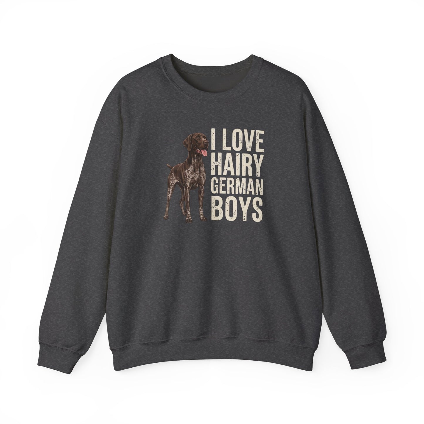 German Shorthaired Pointer Hairy Boys Crewneck Sweatshirt
