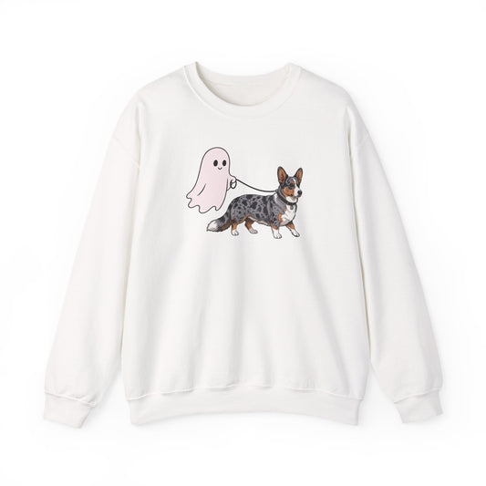 Cardigan Welsh Corgi Blue Merle Halloween Crewneck Sweatshirt