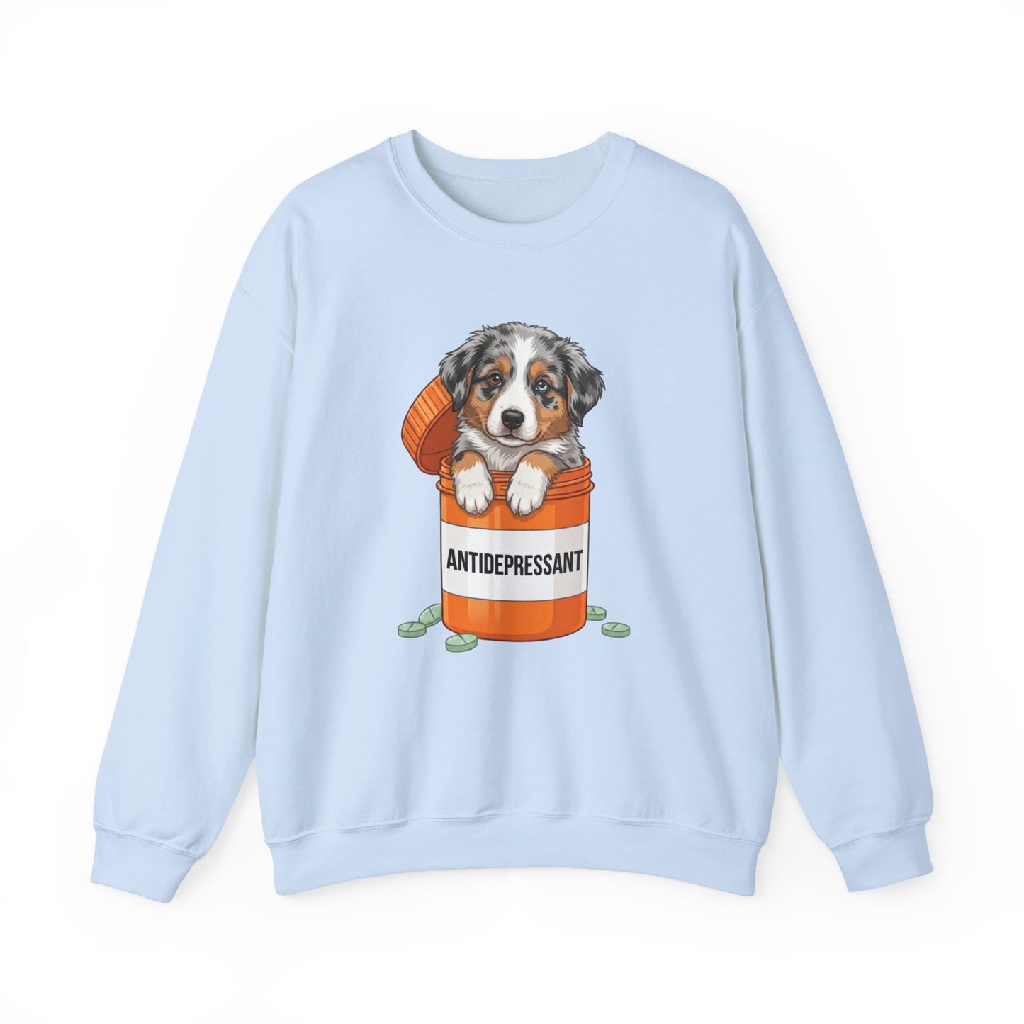 Australian Shepherd Antidepressant Crewneck Sweatshirt