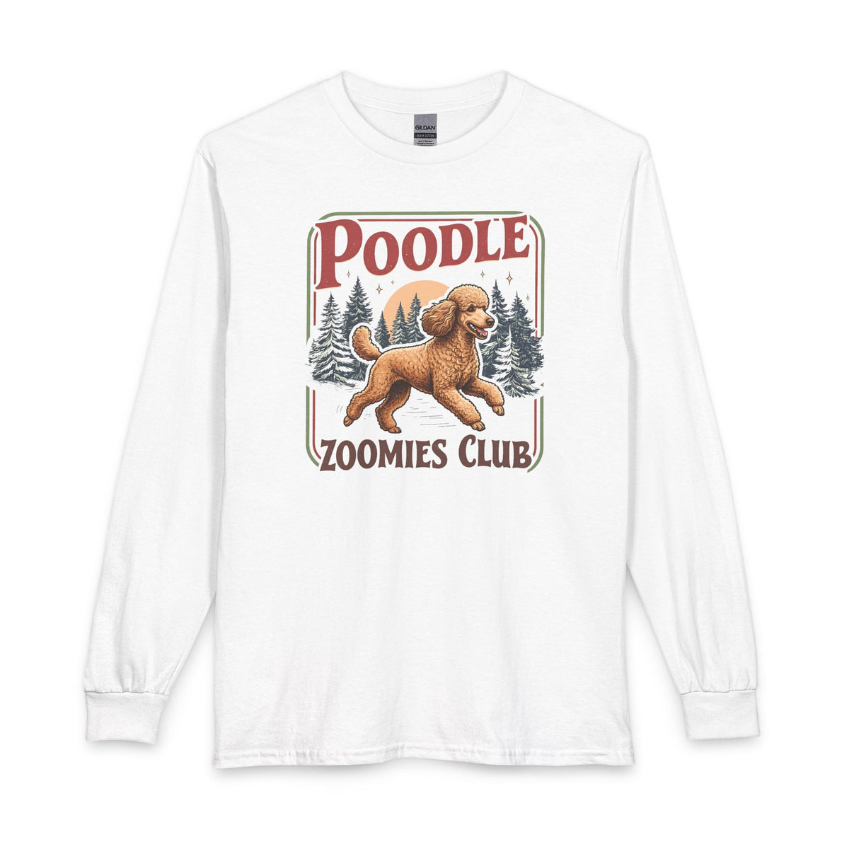 Standard Poodle Zoomies Club Apricot Long Sleeve