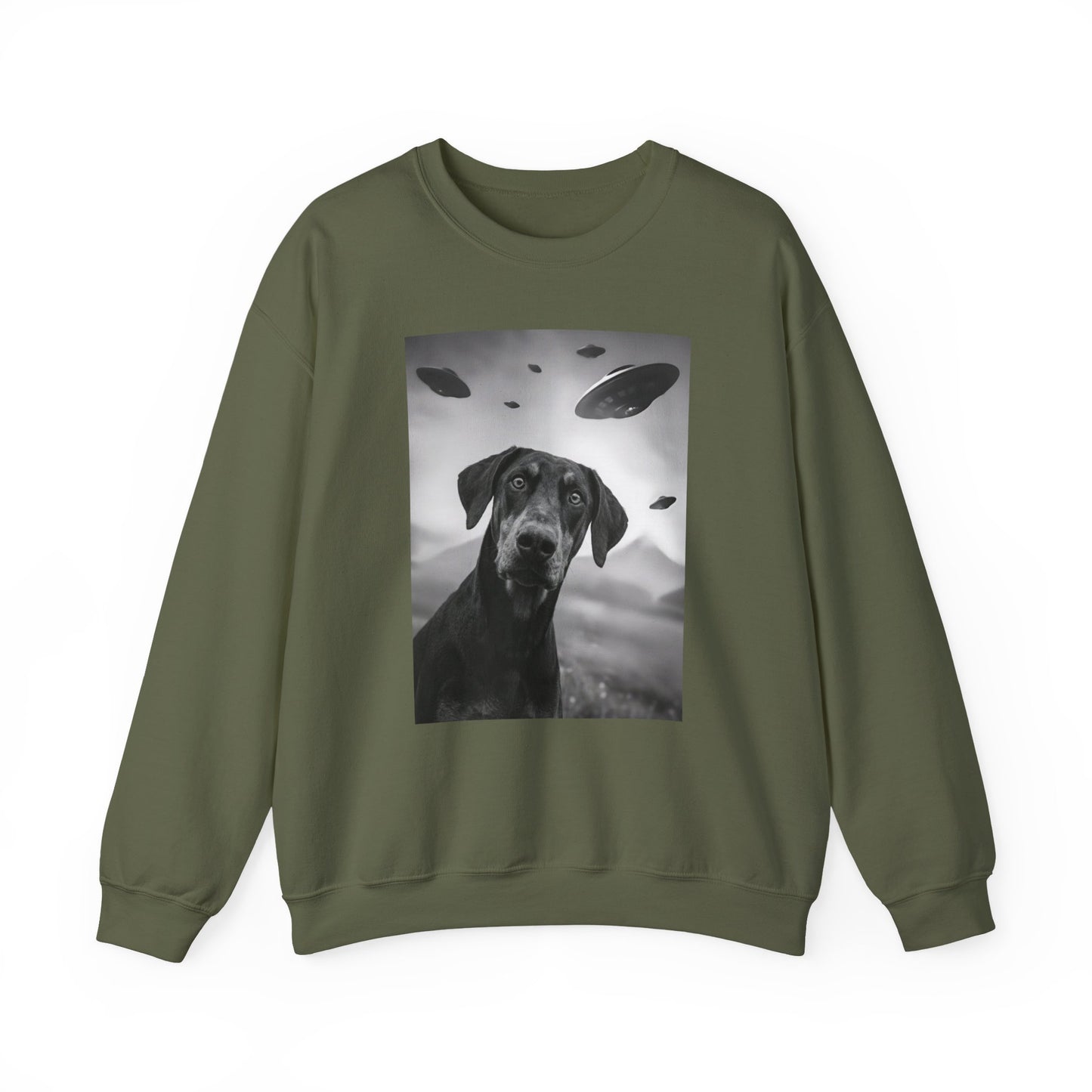 Doberman Pinscher UFO Crewneck Sweatshirt