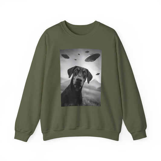 Doberman Pinscher UFO Crewneck Sweatshirt