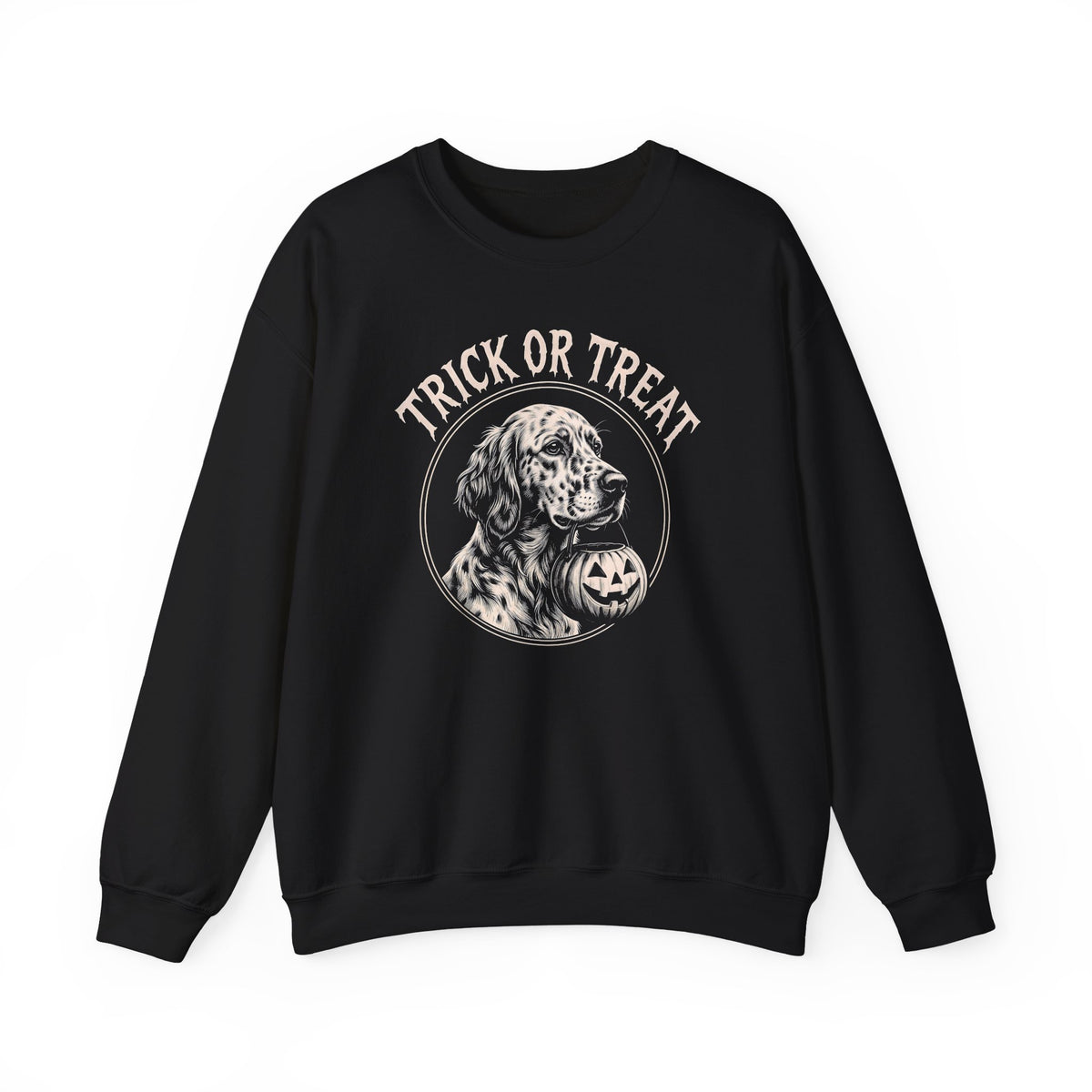 English Setter Trick Or Treat Crewneck Sweatshirt