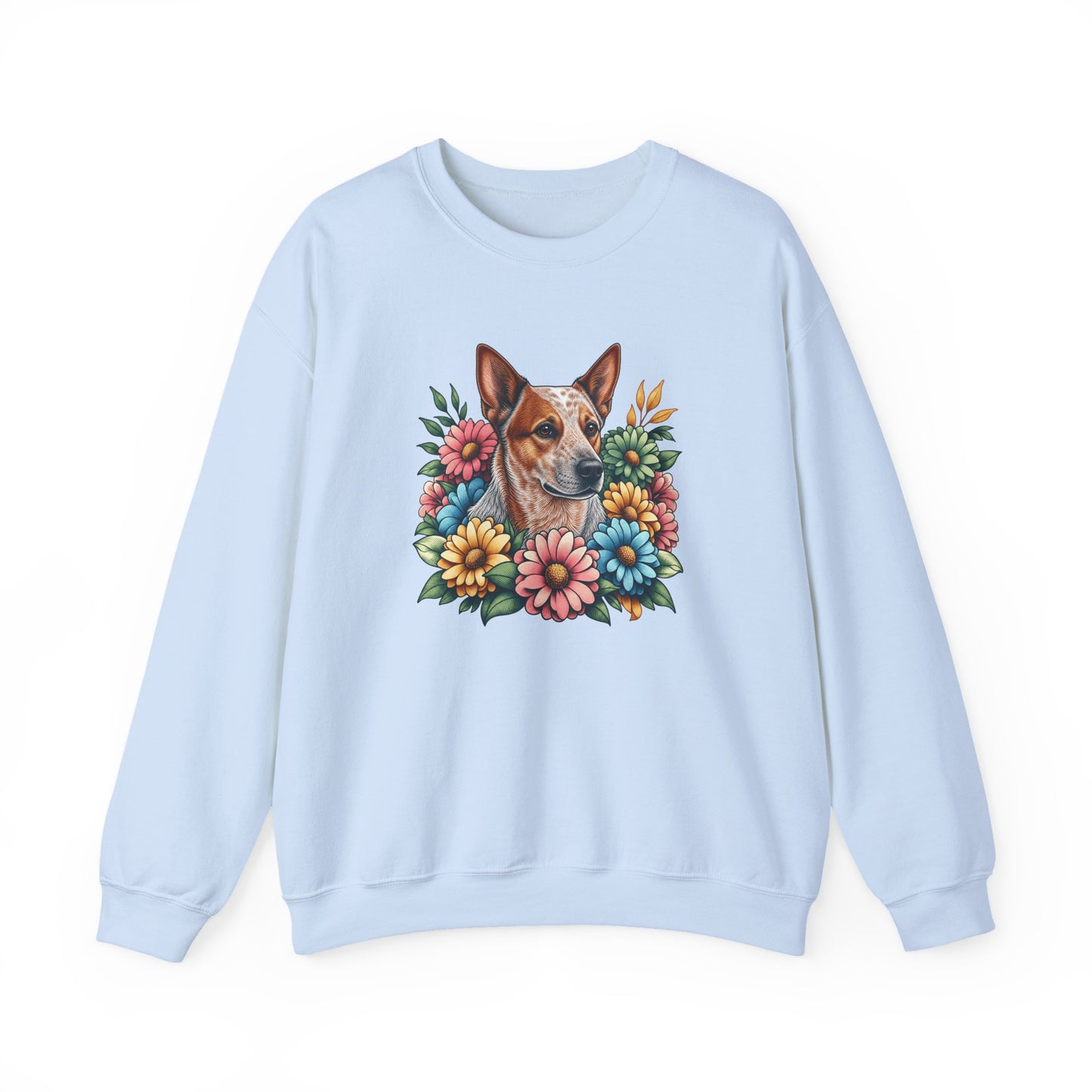 Red Heeler Floral Crewneck Sweatshirt