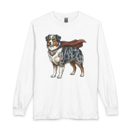 Australian Shepherd Superhero Long Sleeve