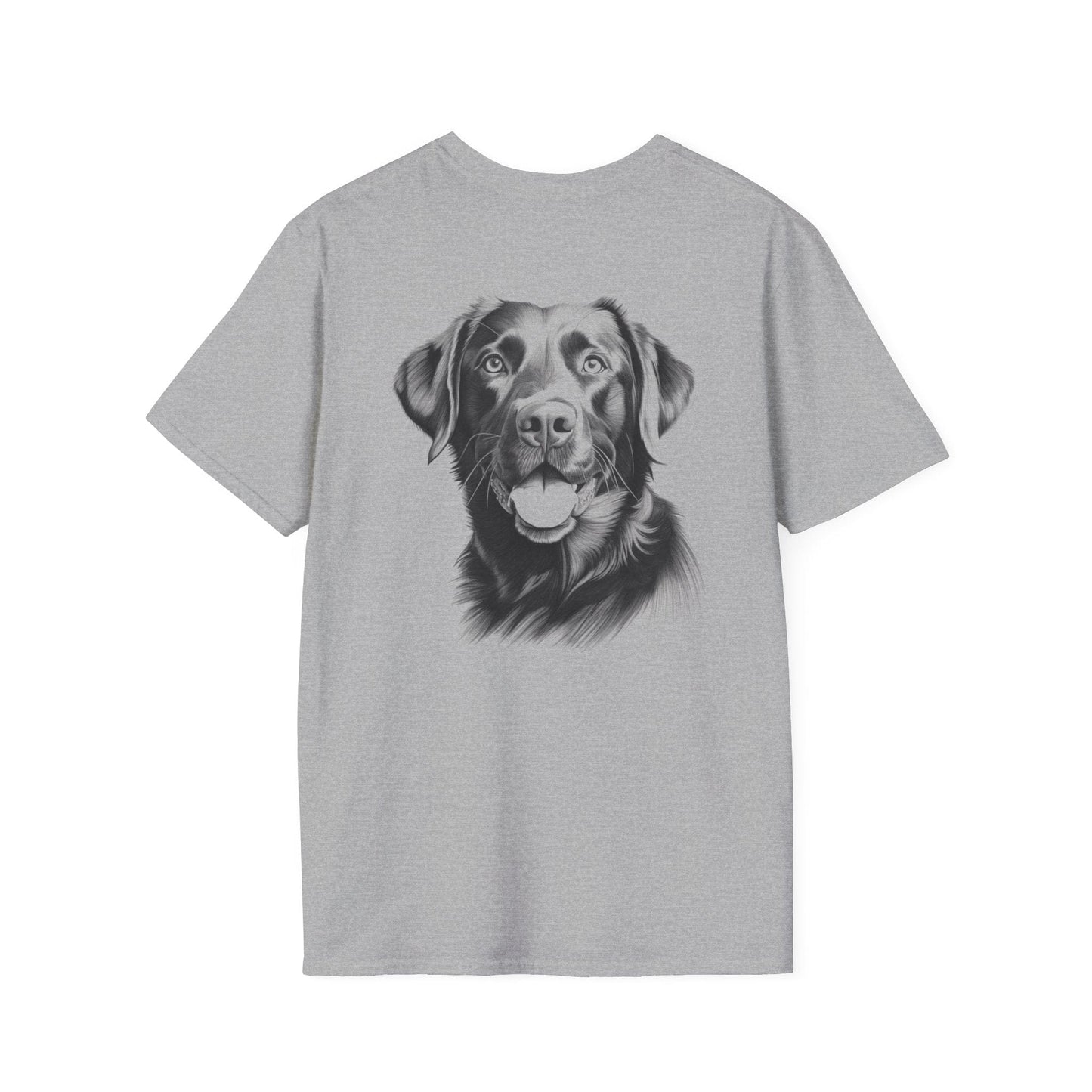 Black Labrador Portrait (Backside) Sport Grey