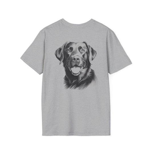 Black Labrador Portrait (Backside) Sport Grey