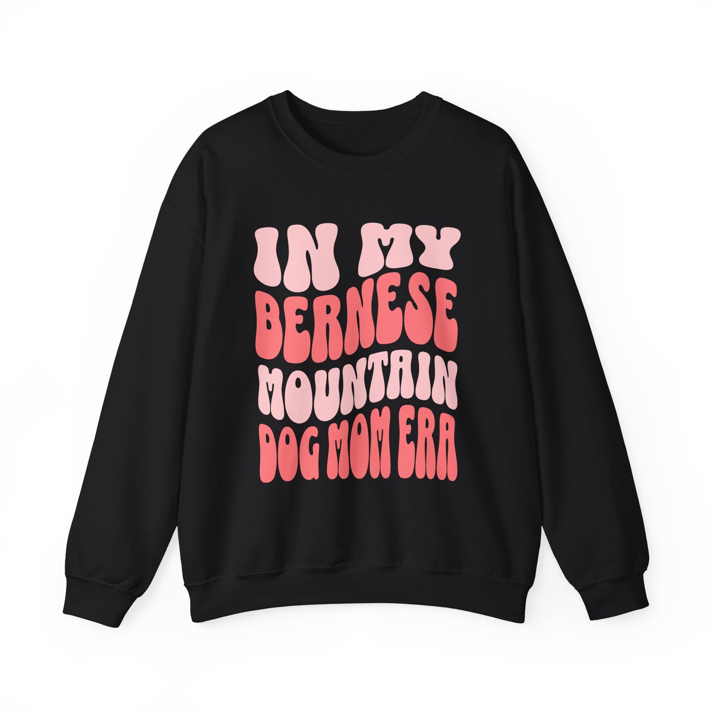 Bernese Mountain Dog Mom Crewneck Sweatshirt Black