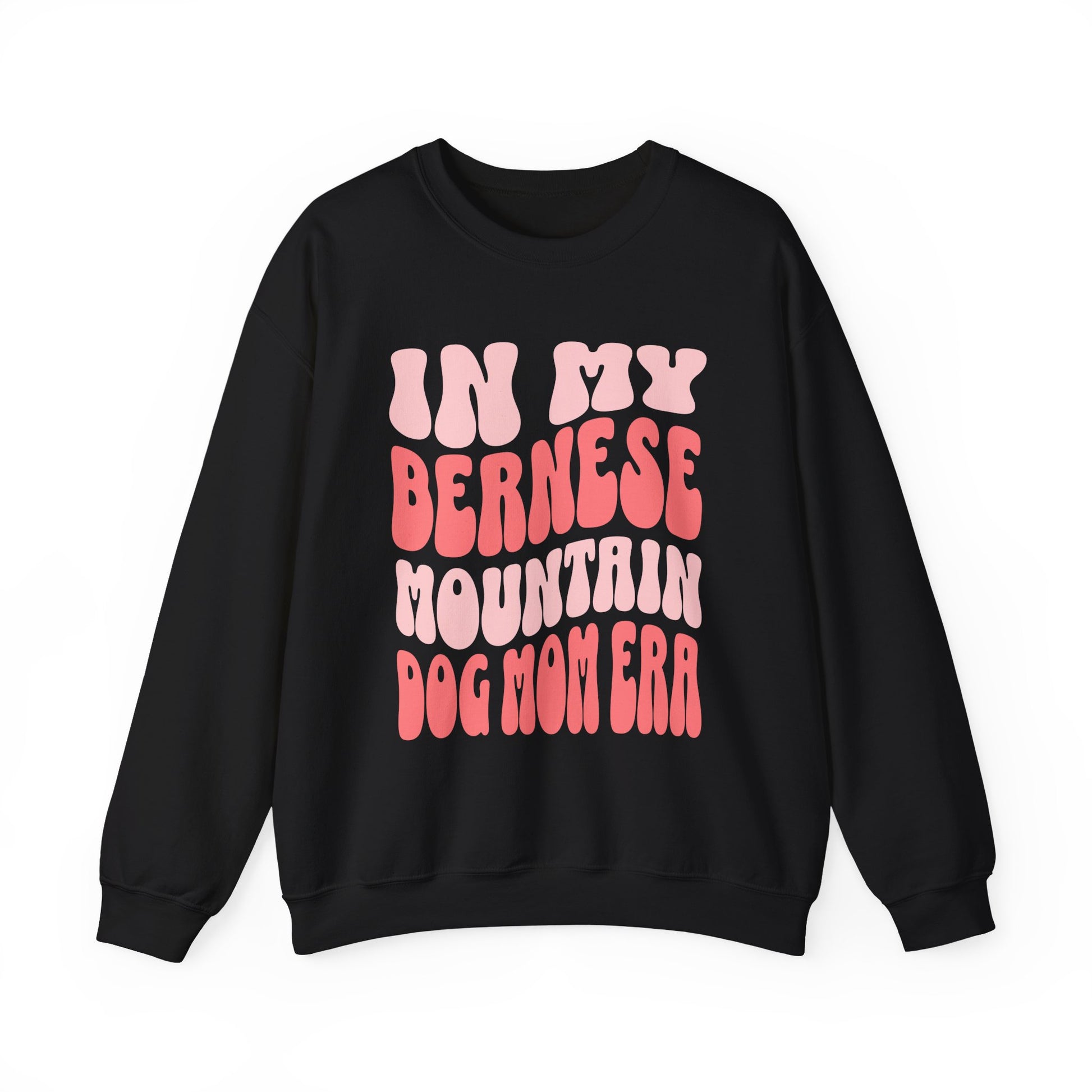 Bernese Mountain Dog Mom Crewneck Sweatshirt Black