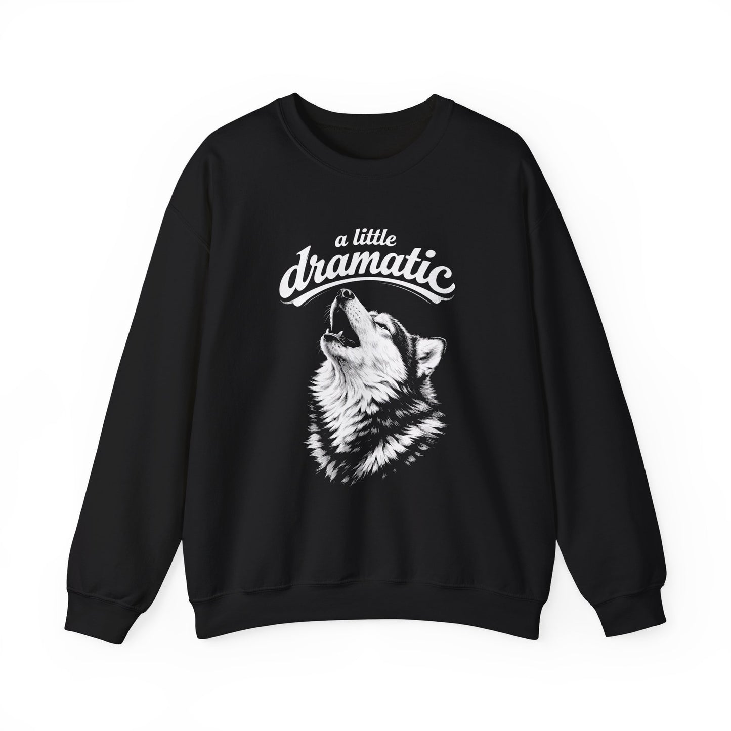 Dramatic Husky Crewneck Sweatshirt Black