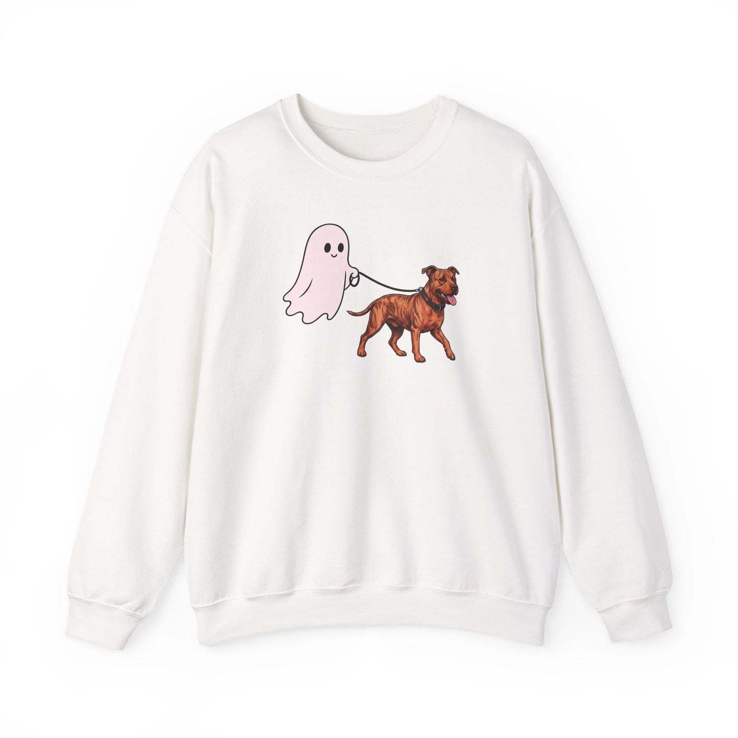 Pitbull Red Nose Ghost Walk Crewneck Sweatshirt