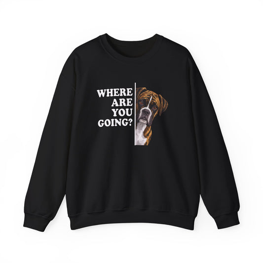 Brindle Boxer Alert Crewneck Sweatshirt