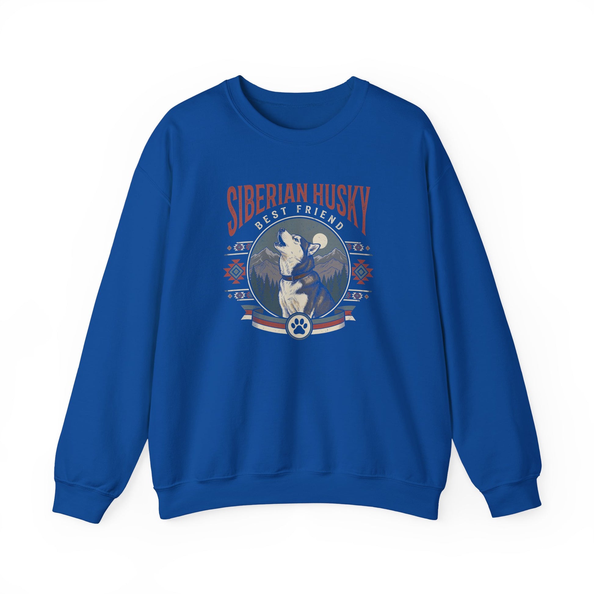 Siberian Husky Best Friend Crewneck Sweatshirt Royal