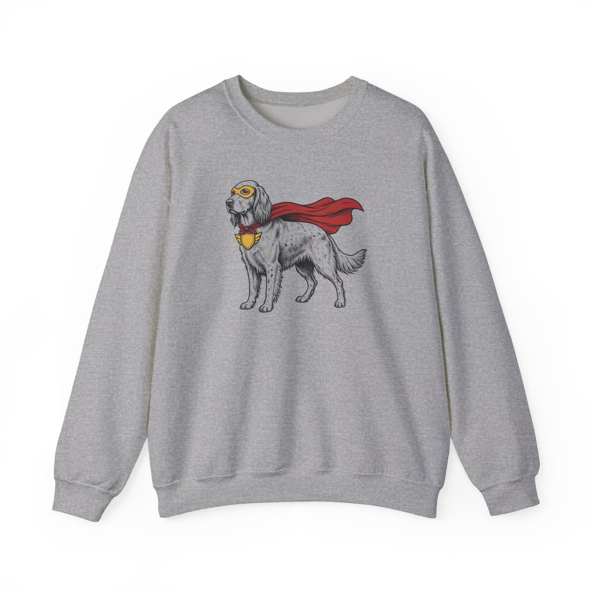 English Setter Superhero Crewneck Sweatshirt