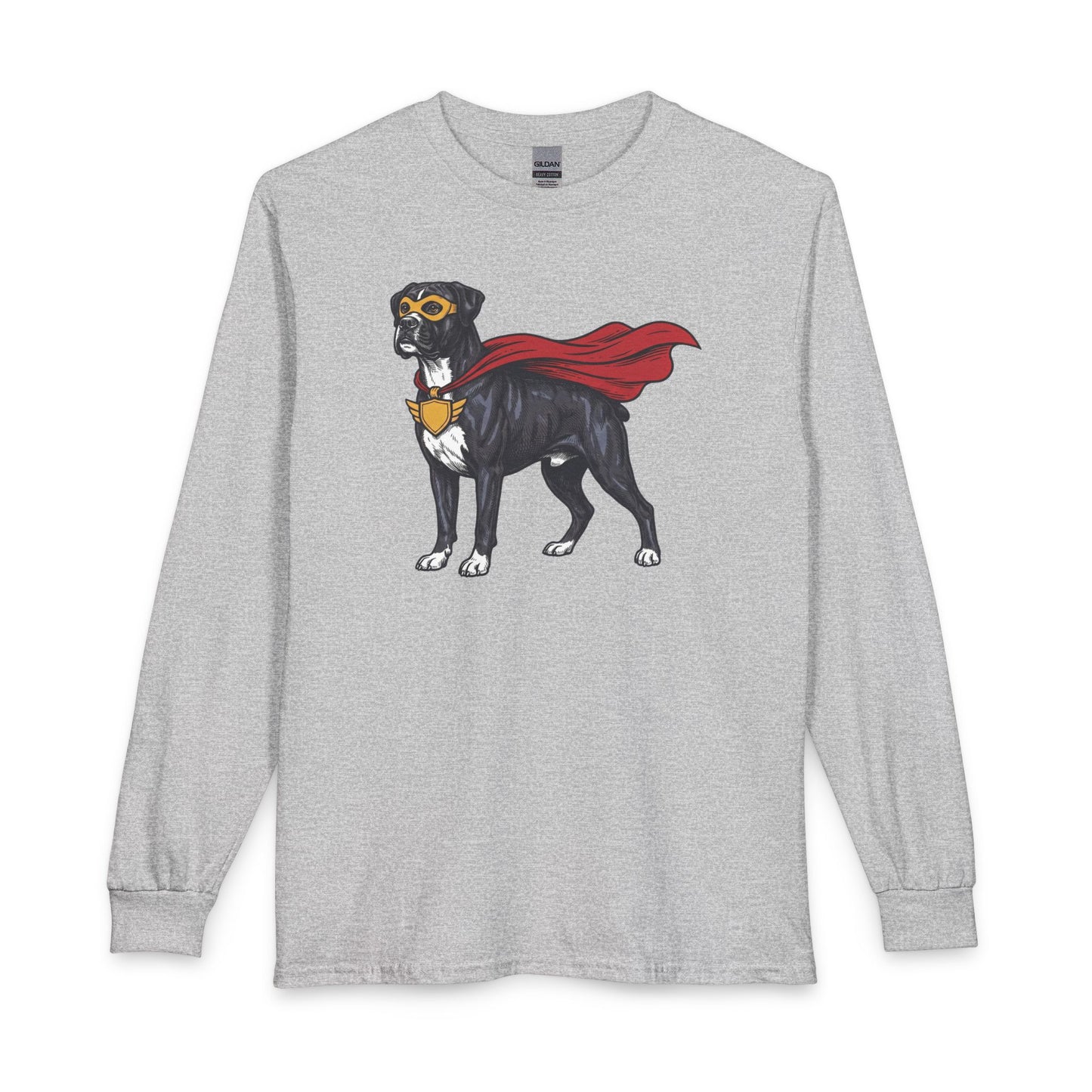 Black Boxer Superhero Long Sleeve