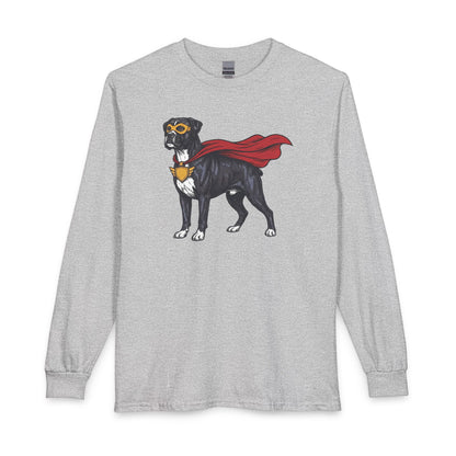 Black Boxer Superhero Long Sleeve