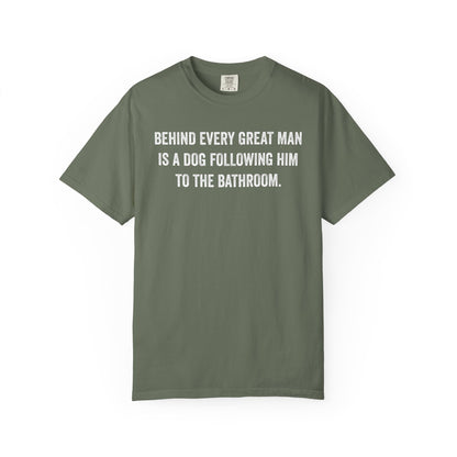 Great Man Dog Following Premium Tee
