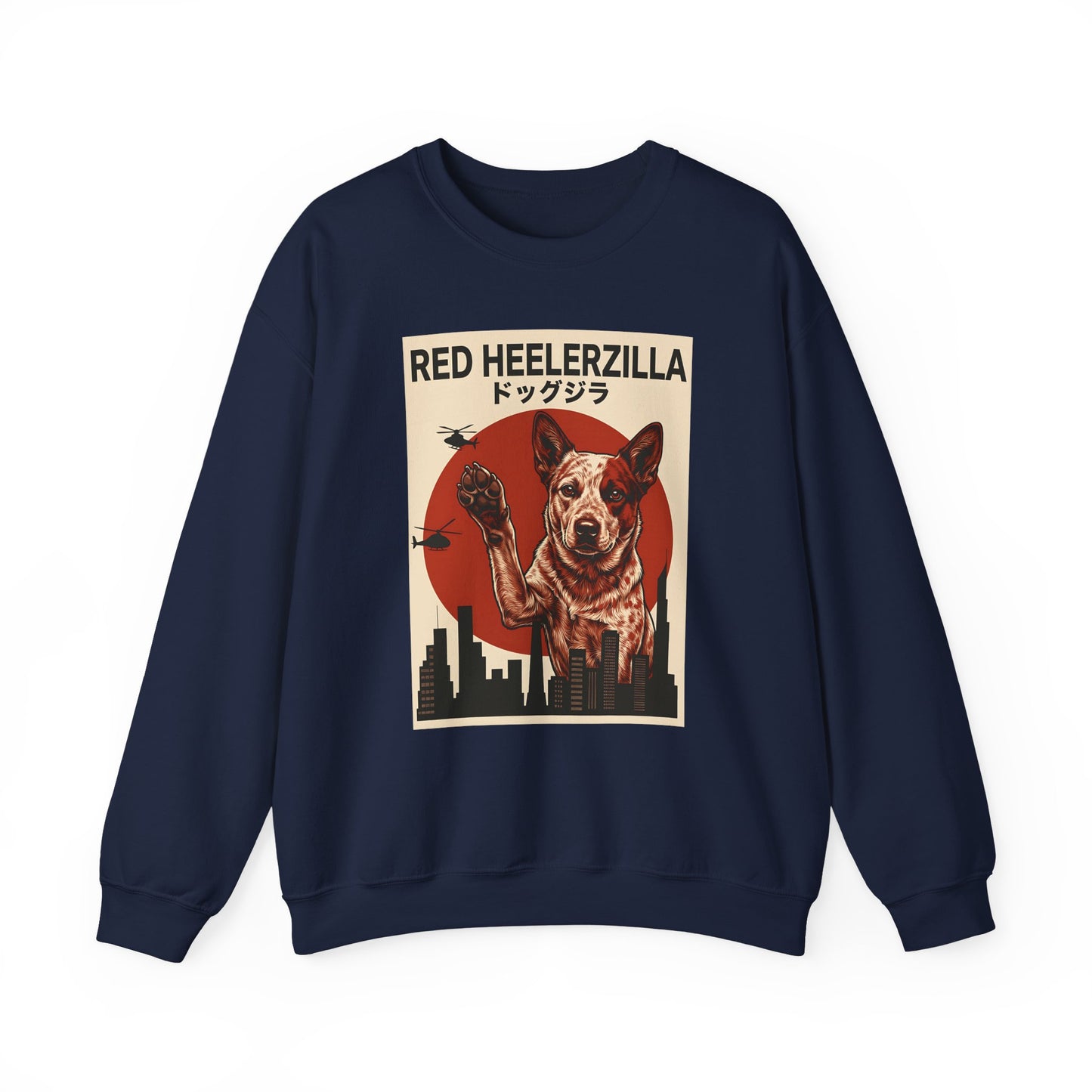 Red Heelerzilla Crewneck Sweatshirt