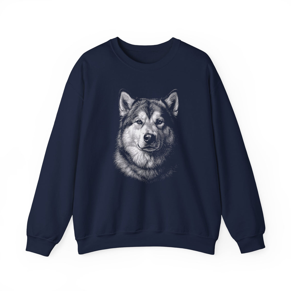Alaskan Malamute Engraved Crewneck Sweatshirt