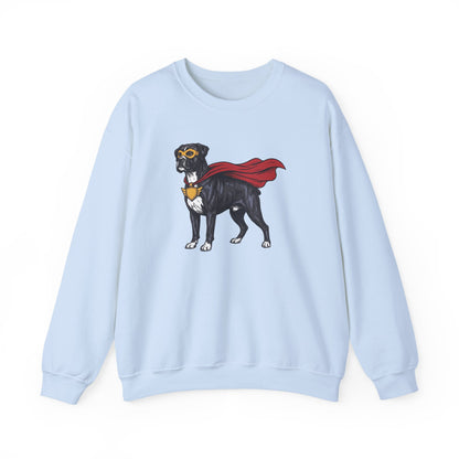 Black Boxer Superhero Crewneck Sweatshirt